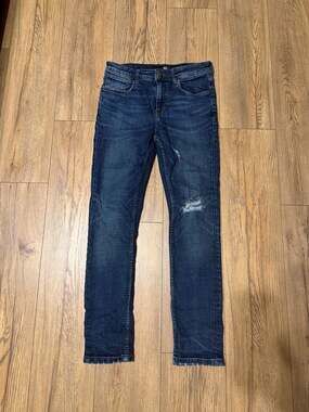 RSQ London Skinny Jeans Distressed Dark Wash 30x30